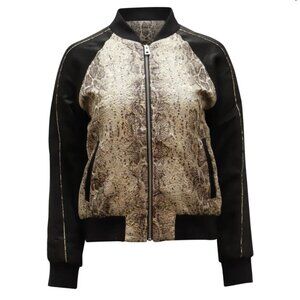 Zadig & Voltaire Printed Snakeskin Bomber Jacket, Small